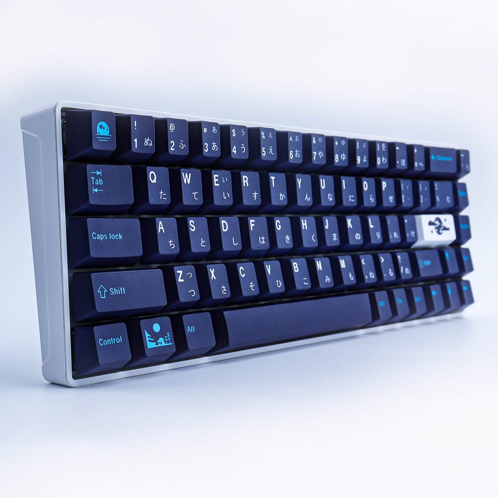 129 Keys PBT DYE-SUB Blue Hell keycaps